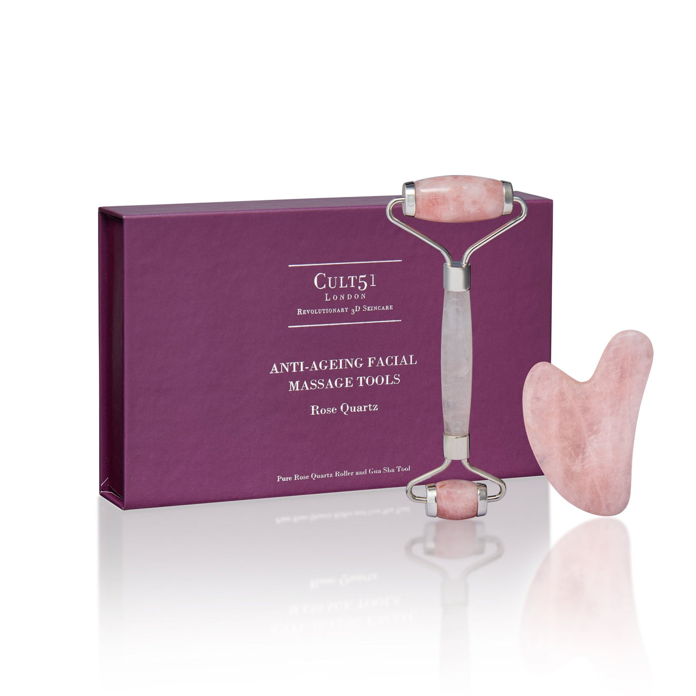 Rose Quartz Anti-Ageing Facial Massage Tools - Cult51